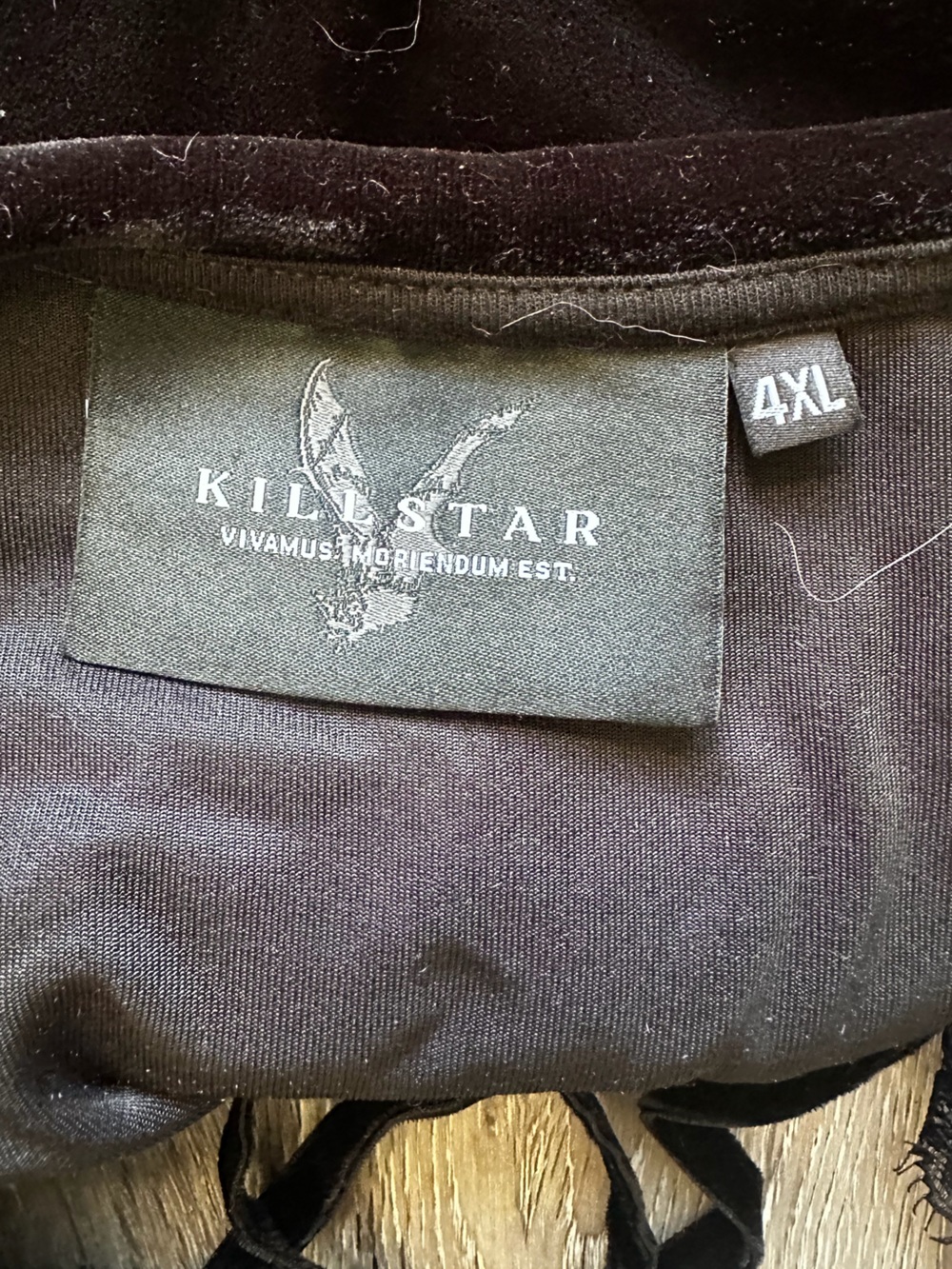 Killstar black velvet dress - Picture 2 of 3